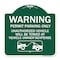 Signmission No Parking w/o Permit Warning Permit Parking Unauthorized Vehicles Alum, 18" x 18", GW-1818-23636 A-DES-GW-1818-23636 - alternate 1